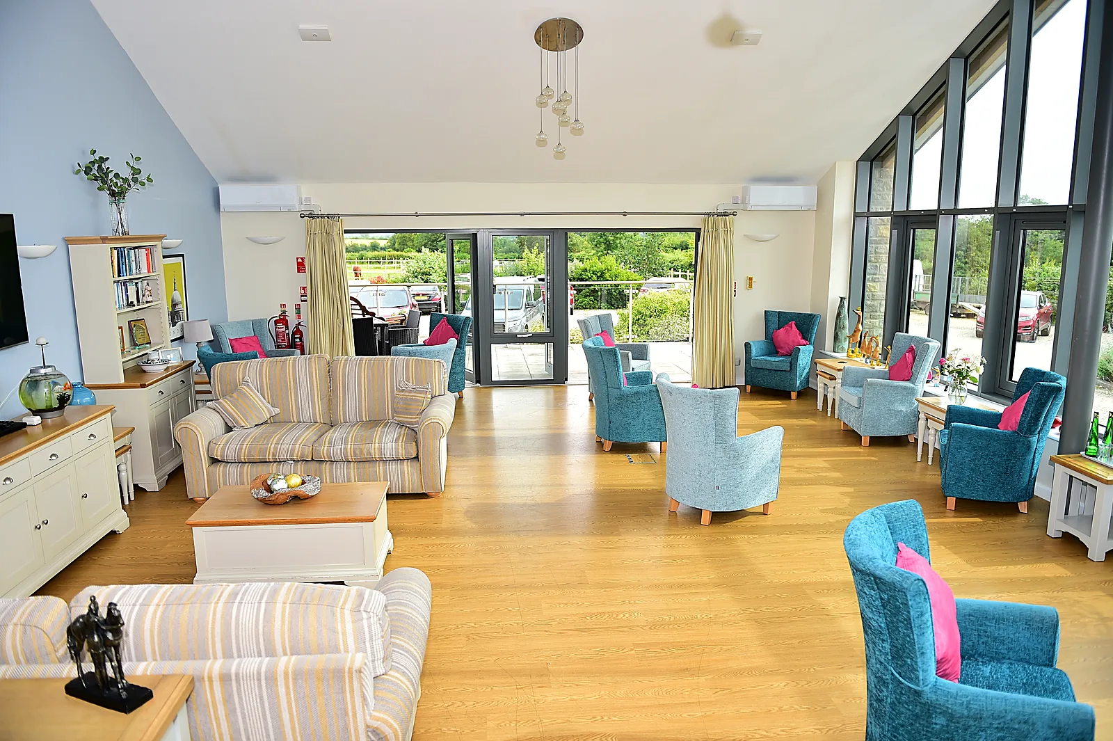 The bright Garden Room at Castle House