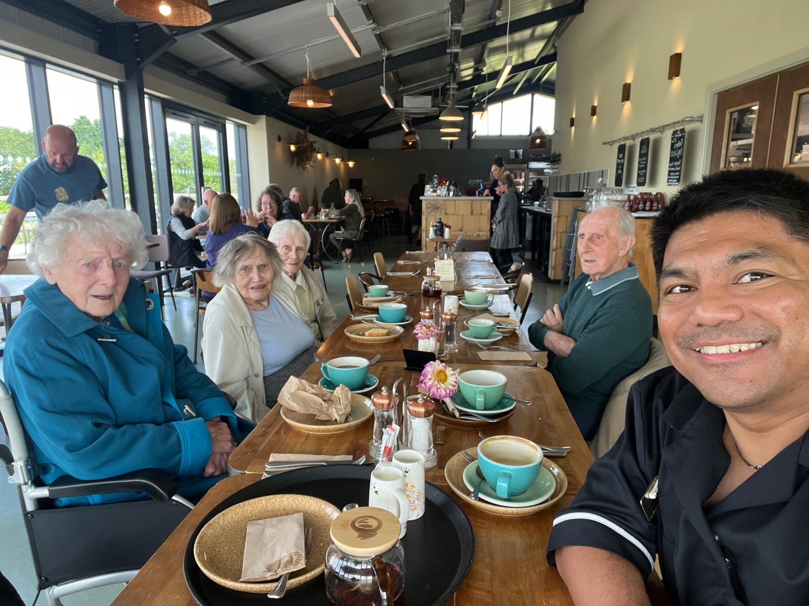 Residents enjoying the day